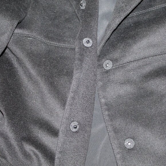 Fendi Men's Black Solid Wool Cashmere Blend Italy Tailored Coat Size 42 - Picture 9 of 12